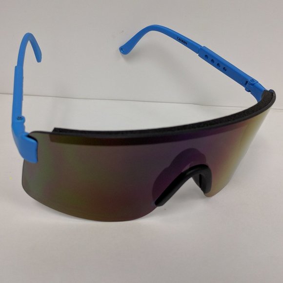 NWT TrueVintage Sports Blade Rimless Wrap around Adjustable NEON arms Sunglasses - Picture 5 of 6